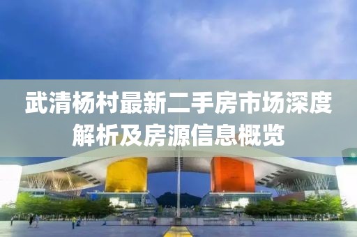 武清楊村最新二手房市場深度解析及房源信息概覽