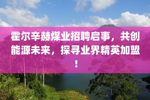 霍爾辛赫煤業(yè)招聘啟事，共創(chuàng)能源未來(lái)，探尋業(yè)界精英加盟！