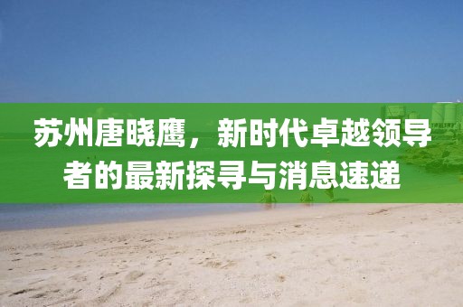 蘇州唐曉鷹，新時代卓越領(lǐng)導(dǎo)者的最新探尋與消息速遞