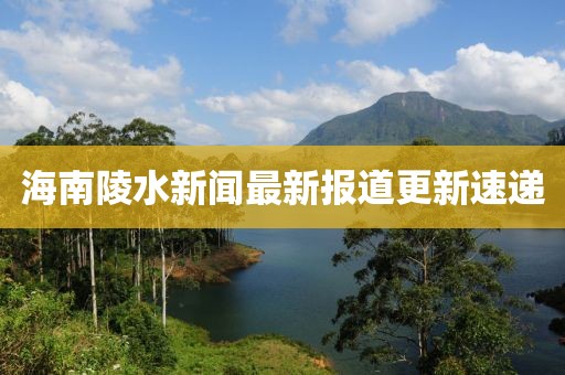 海南陵水新聞最新報道更新速遞