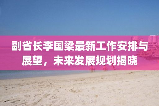 副省長李國梁最新工作安排與展望，未來發(fā)展規(guī)劃揭曉