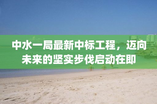中水一局最新中標(biāo)工程，邁向未來的堅實步伐啟動在即