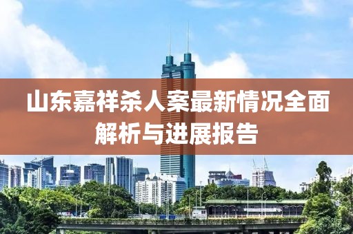 山東嘉祥殺人案最新情況全面解析與進(jìn)展報(bào)告