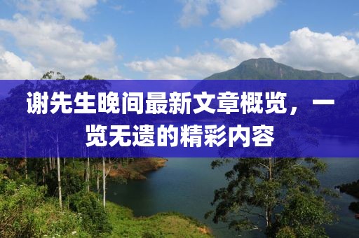 謝先生晚間最新文章概覽，一覽無遺的精彩內(nèi)容