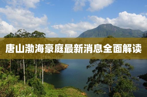 唐山渤海豪庭最新消息全面解讀