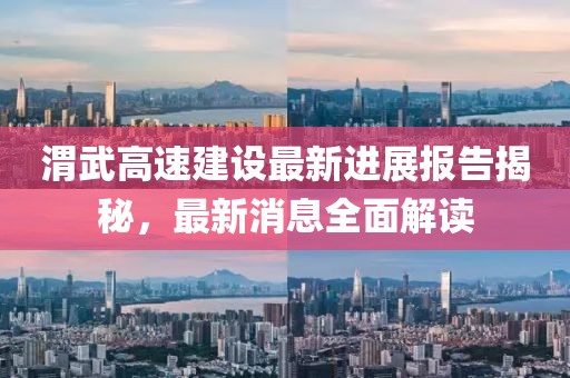 渭武高速建設最新進展報告揭秘，最新消息全面解讀