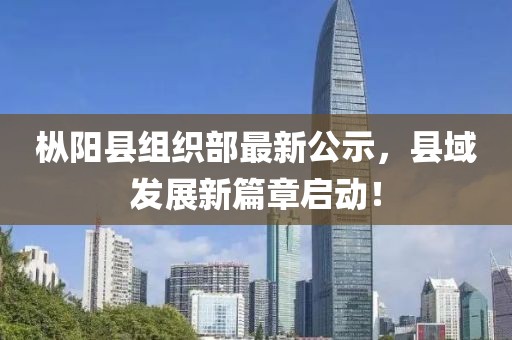 樅陽縣組織部最新公示，縣域發(fā)展新篇章啟動(dòng)！