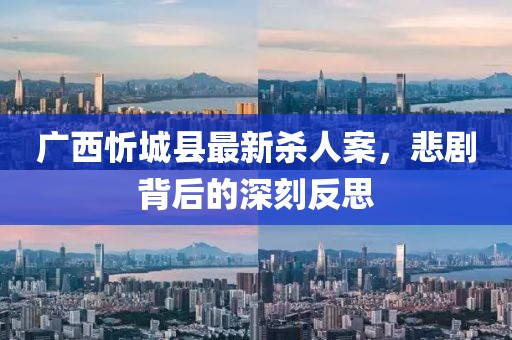 廣西忻城縣最新殺人案，悲劇背后的深刻反思