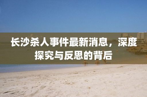 長沙殺人事件最新消息，深度探究與反思的背后