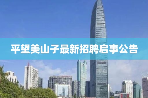 平望美山子最新招聘啟事公告