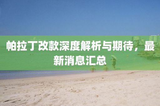 帕拉丁改款深度解析與期待，最新消息匯總