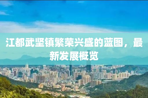 江都武堅鎮(zhèn)繁榮興盛的藍(lán)圖，最新發(fā)展概覽