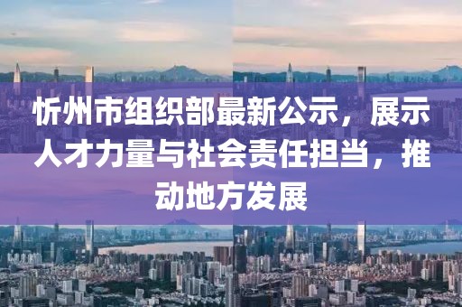 忻州市組織部最新公示，展示人才力量與社會(huì)責(zé)任擔(dān)當(dāng)，推動(dòng)地方發(fā)展