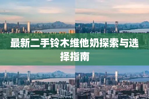最新二手鈴木維他奶探索與選擇指南