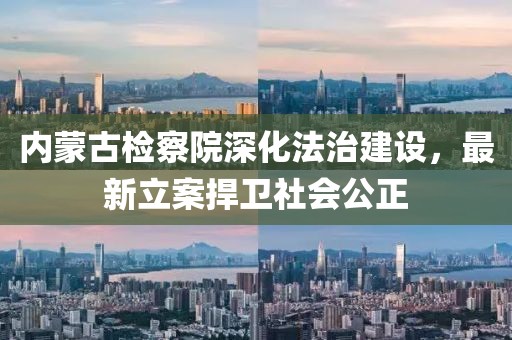 內(nèi)蒙古檢察院深化法治建設(shè)，最新立案捍衛(wèi)社會(huì)公正