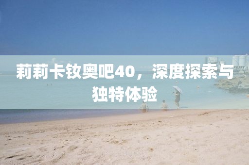 莉莉卡釹奧吧40，深度探索與獨(dú)特體驗(yàn)
