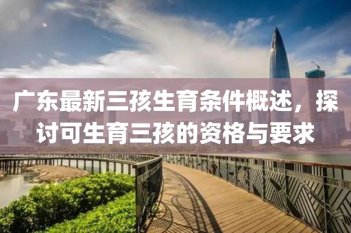 廣東最新三孩生育條件概述，探討可生育三孩的資格與要求
