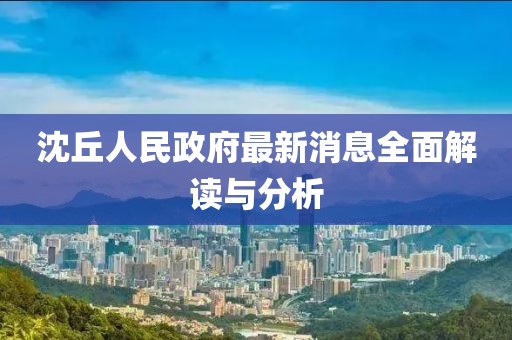 沈丘人民政府最新消息全面解讀與分析