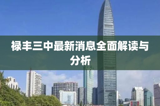 祿豐三中最新消息全面解讀與分析