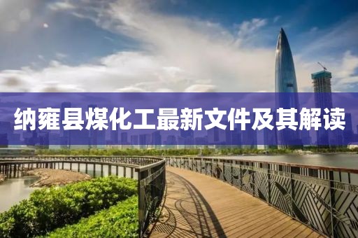 納雍縣煤化工最新文件及其解讀