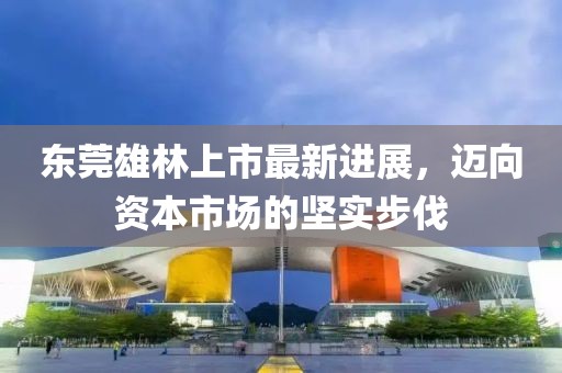 東莞雄林上市最新進(jìn)展，邁向資本市場(chǎng)的堅(jiān)實(shí)步伐
