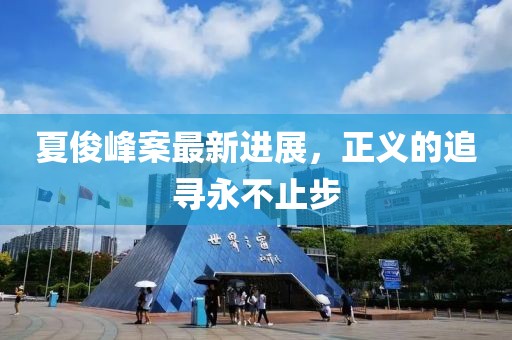 夏俊峰案最新進(jìn)展，正義的追尋永不止步