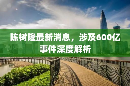 陳樹隆最新消息，涉及600億事件深度解析
