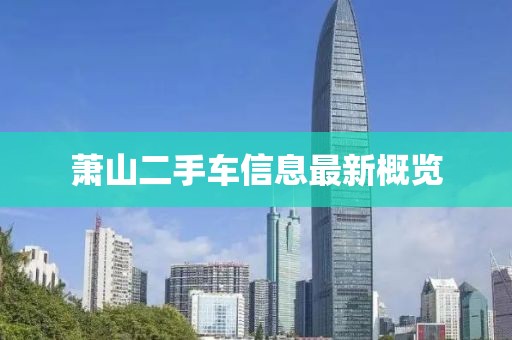 蕭山二手車信息最新概覽