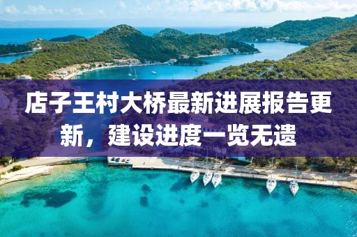 店子王村大橋最新進展報告更新，建設(shè)進度一覽無遺