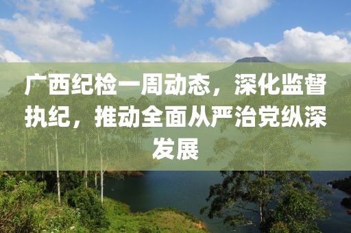 廣西紀(jì)檢一周動(dòng)態(tài)，深化監(jiān)督執(zhí)紀(jì)，推動(dòng)全面從嚴(yán)治黨縱深發(fā)展