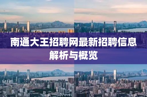 南通大王招聘網(wǎng)最新招聘信息解析與概覽