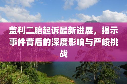 監(jiān)利二胎起訴最新進展，揭示事件背后的深度影響與嚴峻挑戰(zhàn)