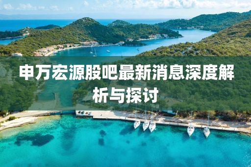 申萬(wàn)宏源股吧最新消息深度解析與探討
