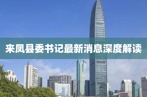 來鳳縣委書記最新消息深度解讀