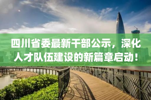 四川省委最新干部公示，深化人才隊伍建設(shè)的新篇章啟動！