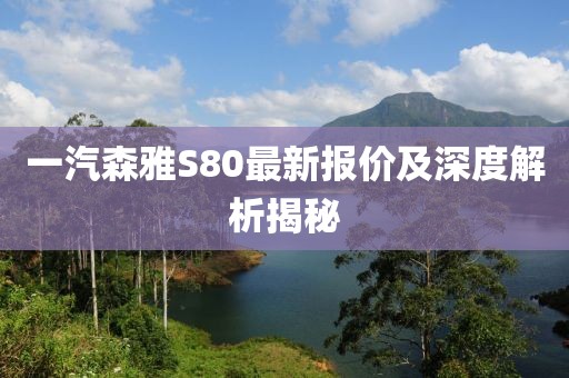 一汽森雅S80最新報價及深度解析揭秘