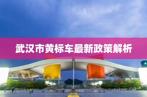 武漢市黃標(biāo)車最新政策解析