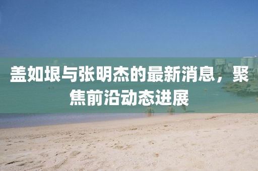 蓋如垠與張明杰的最新消息，聚焦前沿動態(tài)進展