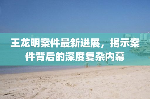 王龍明案件最新進(jìn)展，揭示案件背后的深度復(fù)雜內(nèi)幕