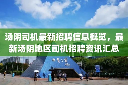 湯陰司機(jī)最新招聘信息概覽，最新湯陰地區(qū)司機(jī)招聘資訊匯總