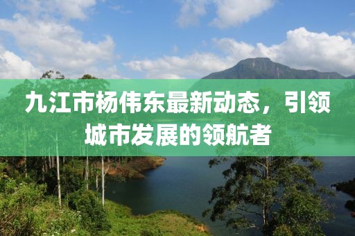 九江市楊偉東最新動(dòng)態(tài)，引領(lǐng)城市發(fā)展的領(lǐng)航者