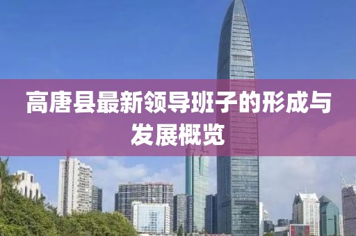 高唐縣最新領(lǐng)導班子的形成與發(fā)展概覽