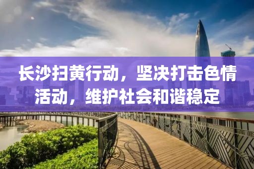 長沙掃黃行動，堅決打擊色情活動，維護社會和諧穩(wěn)定