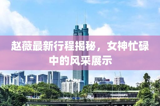趙薇最新行程揭秘，女神忙碌中的風(fēng)采展示