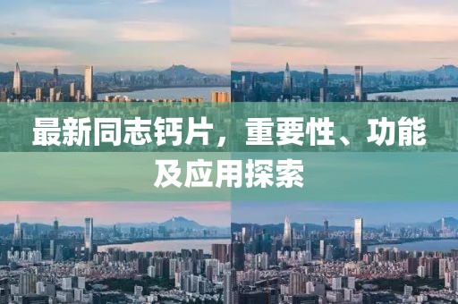 最新同志鈣片，重要性、功能及應(yīng)用探索