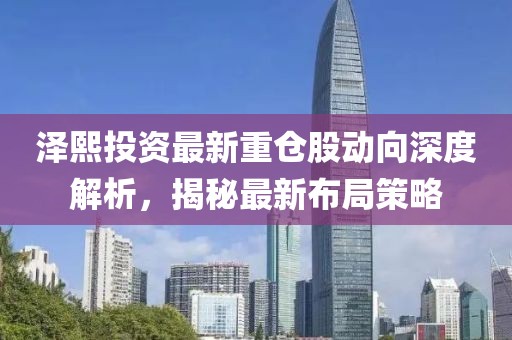 澤熙投資最新重倉股動向深度解析，揭秘最新布局策略