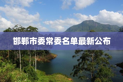 邯鄲市委常委名單最新公布