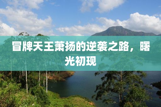 冒牌天王蕭揚的逆襲之路，曙光初現(xiàn)