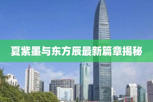 夏紫墨與東方辰最新篇章揭秘