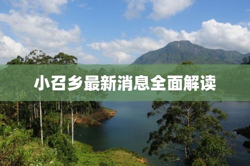 小召鄉(xiāng)最新消息全面解讀